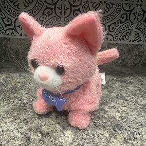 Vintage 2001 Walking, Meowing Scooch The Pink Cat Toy